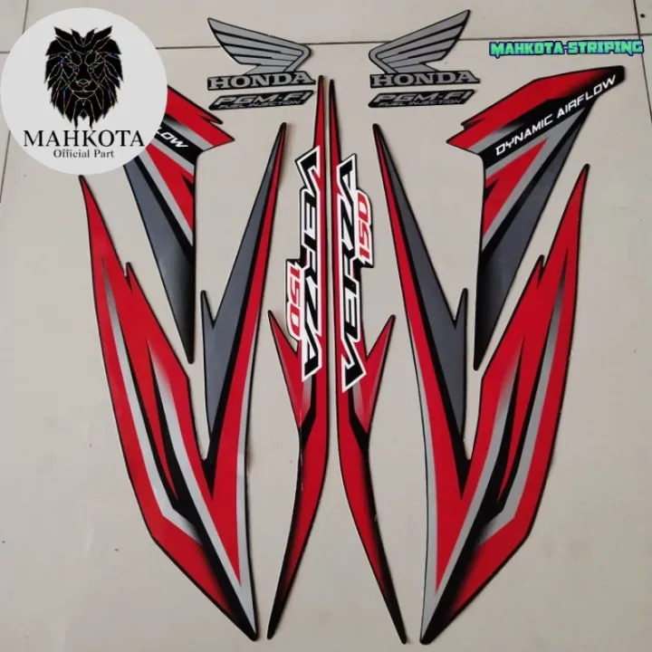 Striping Sticker Lis Les Polet Honda Verza Merah Hitam List