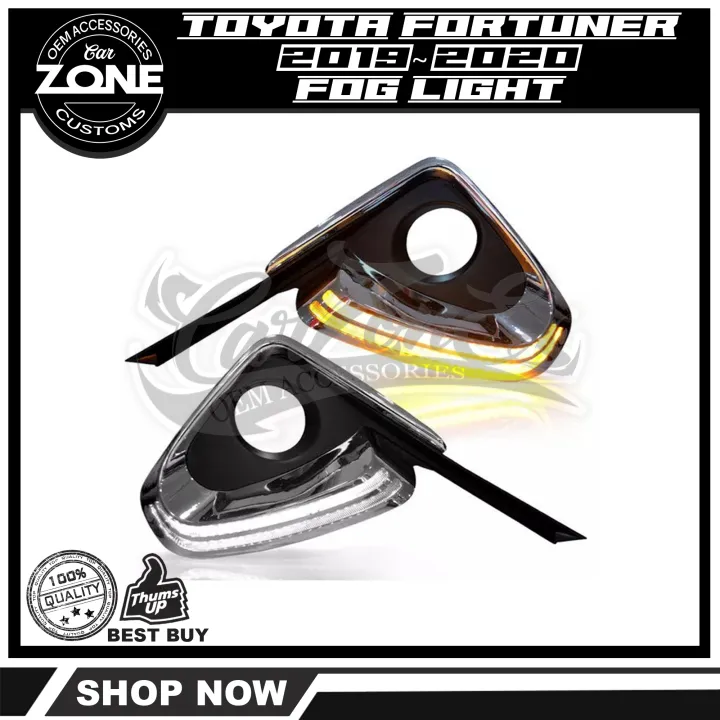 Toyota Fortuner Fog Light Fog Lamp Cover With Drl Daytime