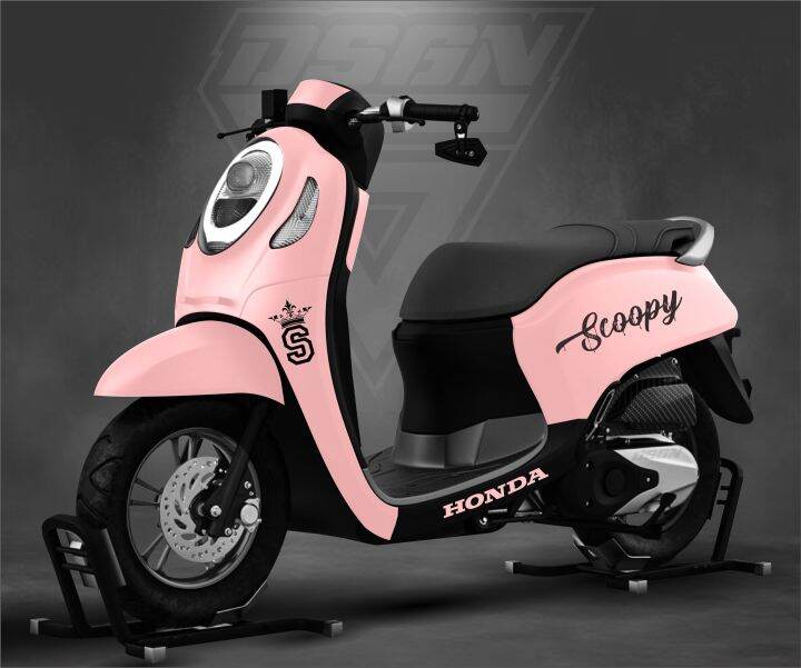 Decal Sticker Full Body Honda Scoopy Full Blok Stiker Scopy Simpel