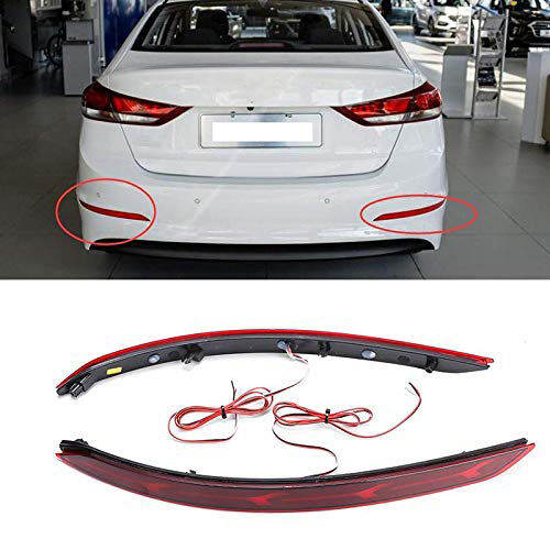 Fluid Style LED Bumper Reflector Tail Lights For Hyundai Elantra 2016