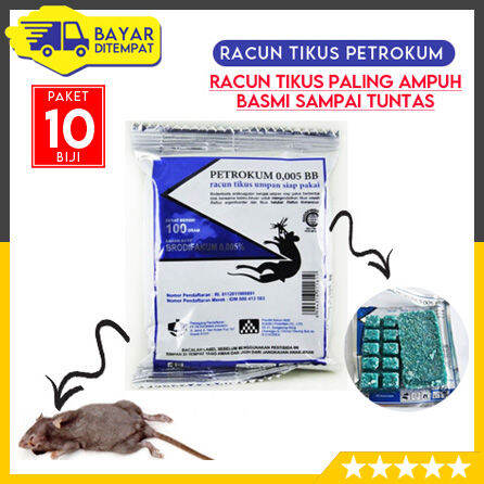 Paket 10 Pak Racun Tikus PETROKUM Asli Lazada Indonesia