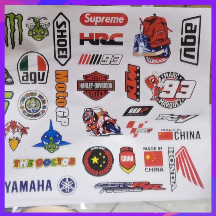 HNJ EVO Agv Rossi Helmet Sticker 46 Motorcycle Sticker Waterproof