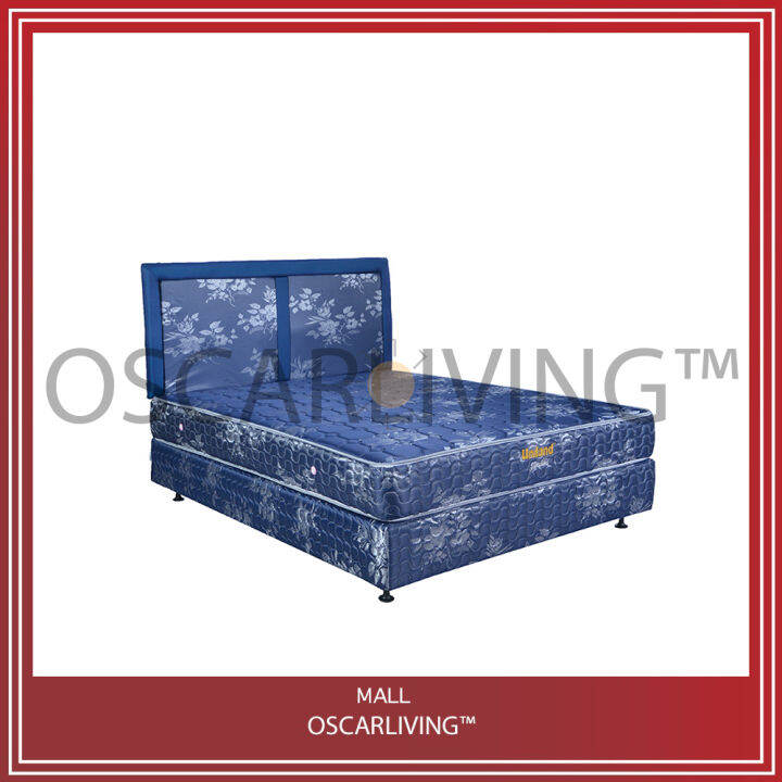 Uniland Standard Kasur Springbed Tebal 22 Cm Set Chrysant Biru Khusus