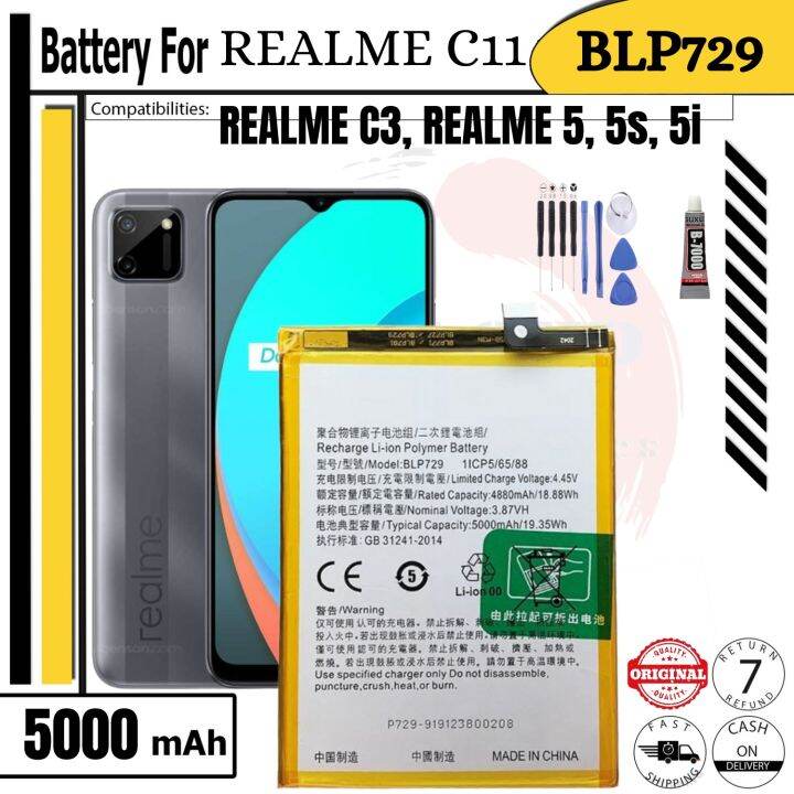 REALME BLP729 Battery Replacement For REALME C11 C3 REALME 5 5s 5i