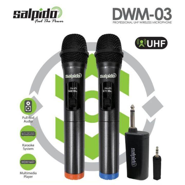 Salpido Professional Universal Uhf Wireless Dual Microphone Dwm