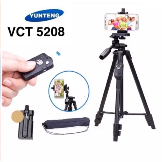 Yunteng VCT 5208 Tripod With Bluetooth Remote Control Shutter For