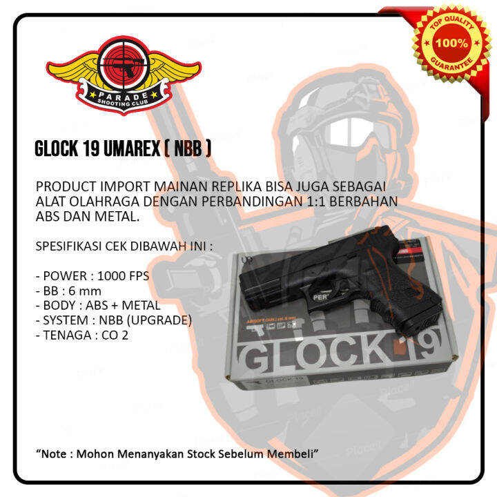 MAINAN REPLIKA GLOCK 19 UMAREX UP NO BLOWBACK Lazada Indonesia