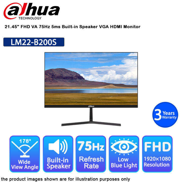 DAHUA LM22 B200S 21 45 FHD VA 75Hz 5ms Built In Speaker VGA HDMI