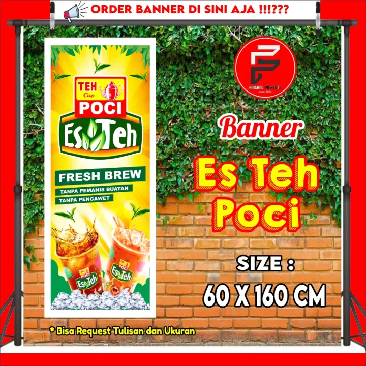 Banner Es Teh Poci Spanduk Es Teh Poci Banner Minuman Es Teh