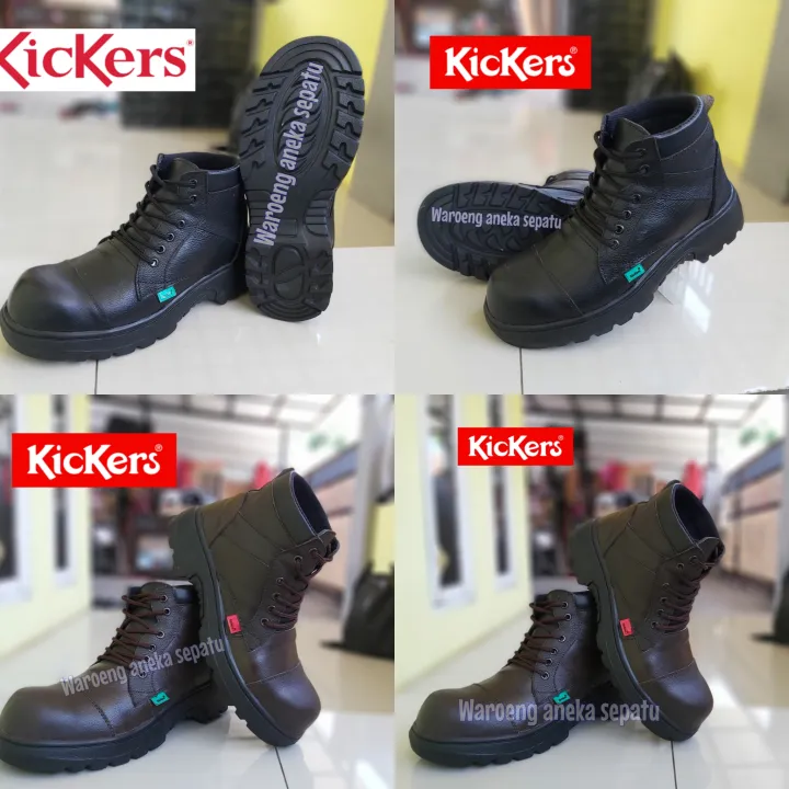 Sepatu Boots Pria Safety Kickers Comando Delta Tactical Ujung Besi