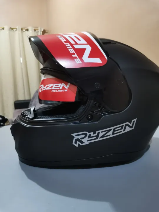 Ryzen Zx Matte Black Full Face Dual Visor Helmet Lazada Ph