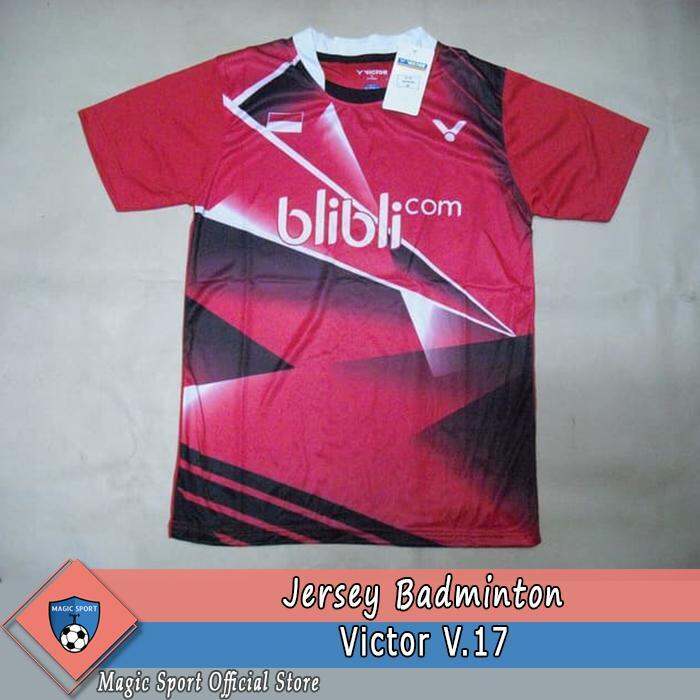 Baju Jersey Badminton Bulutangkis Victor V Kaos Tim Pb Lazada