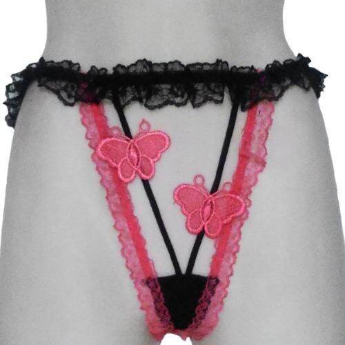 Jakarta Lingerie Gstring Jlg C Double Butterfly Sexy Black Pink