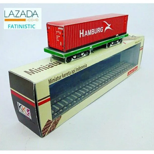 Miniatur Kereta Api Gerbong Barang Hanburg Skala 1 87 Papper Craft