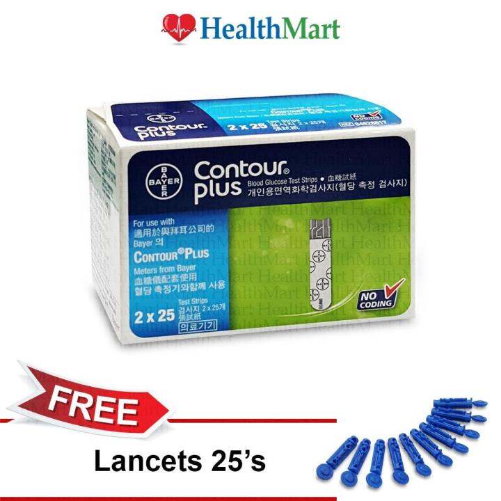 Bayer Contour Plus Test Strips S X Free Lancets S Lazada