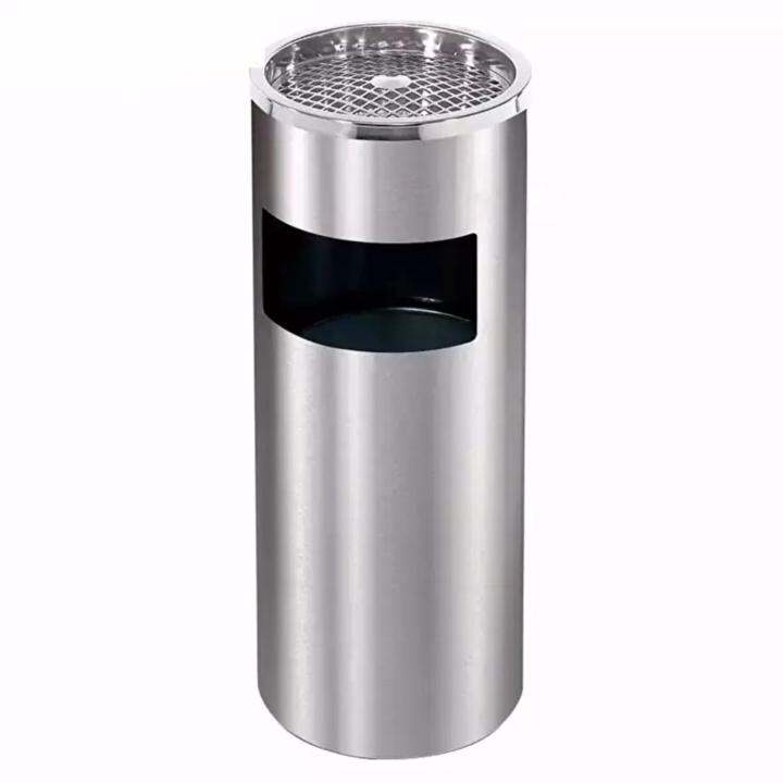 Stainless Steel Dustbin With Ashtray Lazada