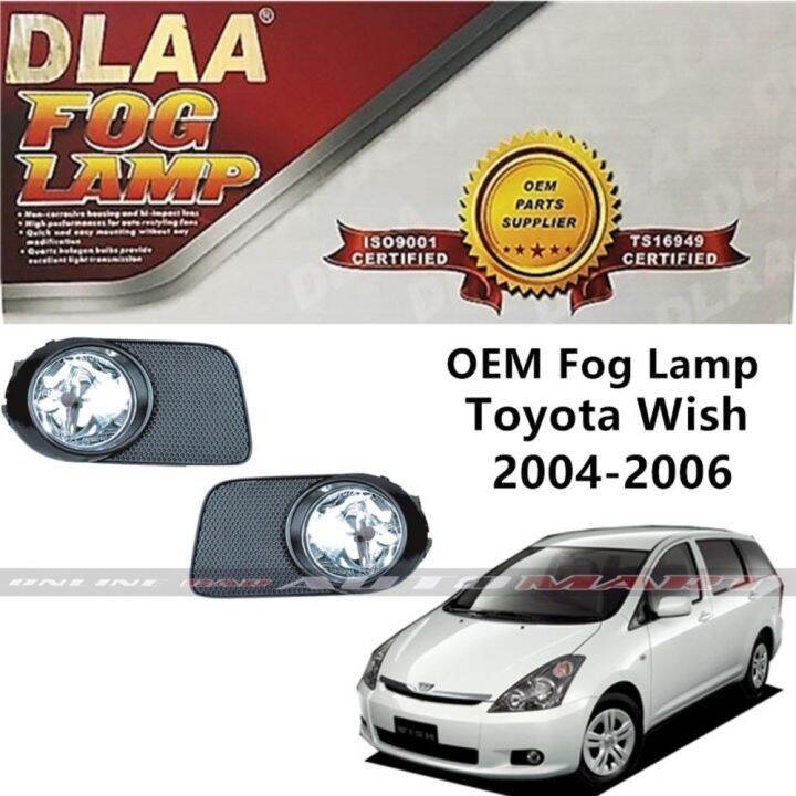 DLAA OEM Waterproof Fog Lamp For Toyota Wish 2003 2005 Lazada