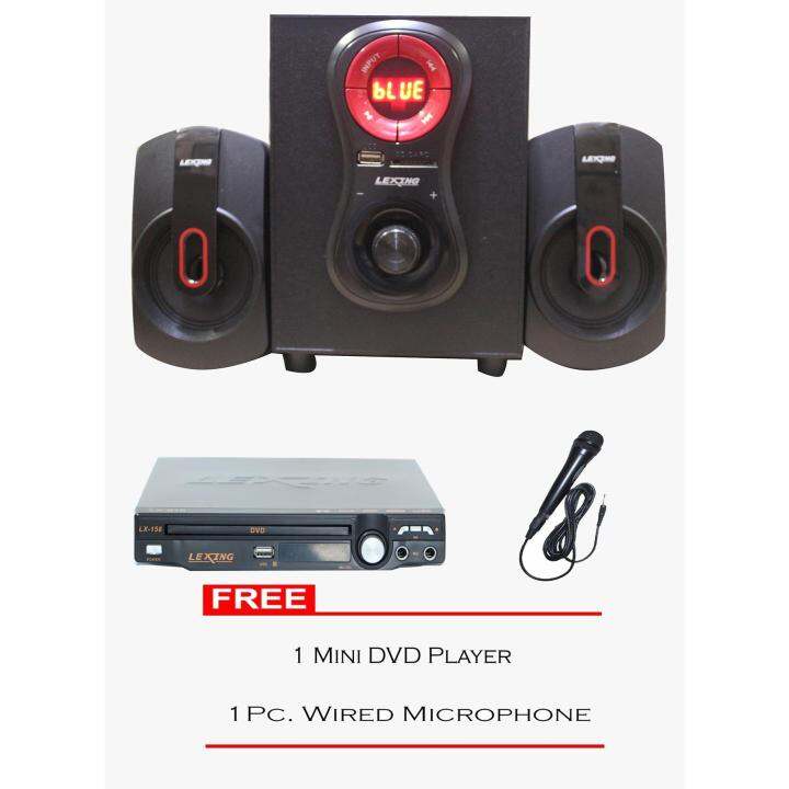 Lexing Lx Subwoofer With Free Mini Dvd With Microphone Lazada Ph