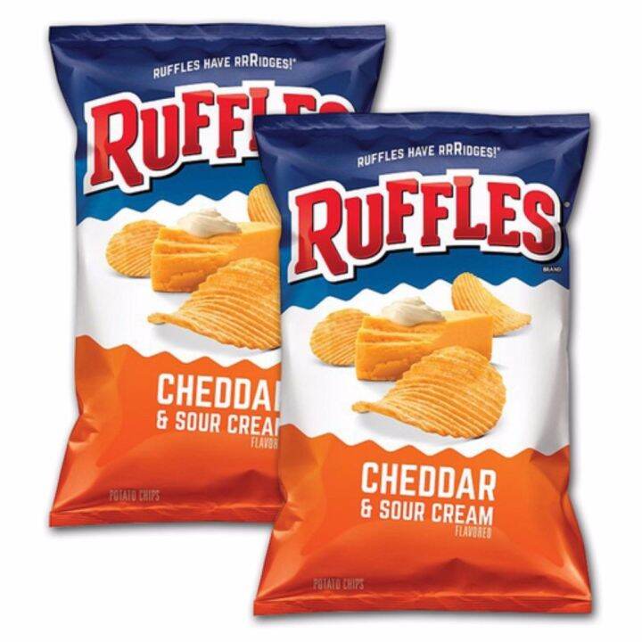 Ruffles Cheddar Sour Cream Flavored Potato Chips 2 Pack 184 2g Per