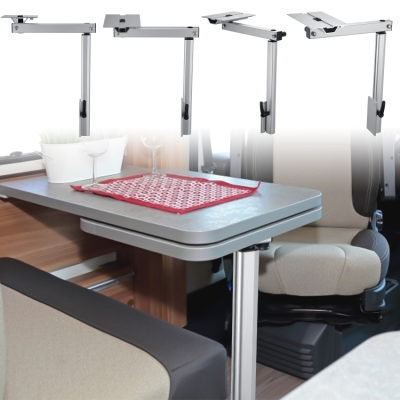 RV ขาโต๊ะโต๊ะปรับขนาดได้หมุนได้360 ° ปรับความสูงได้ติดตั้งง่ายใช้สำหรับรถ RV แคมป์ปิ้ง