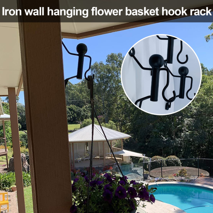 2 Pack Metal Hanging Plant Bracket Hook European Style Heavy Duty Plant