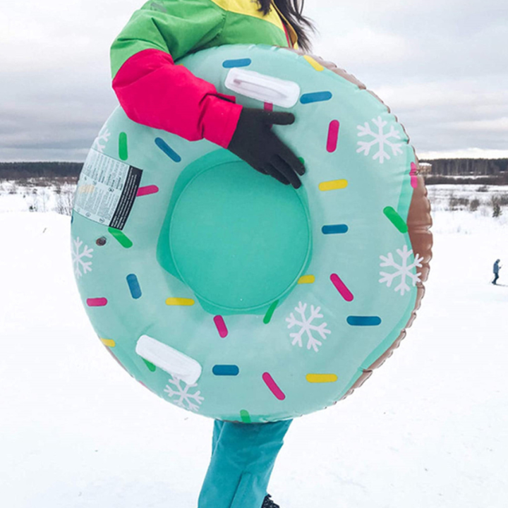 90 Cm Snow Tube With InflatorSnow Sled, Inflatable Snow Tubes For