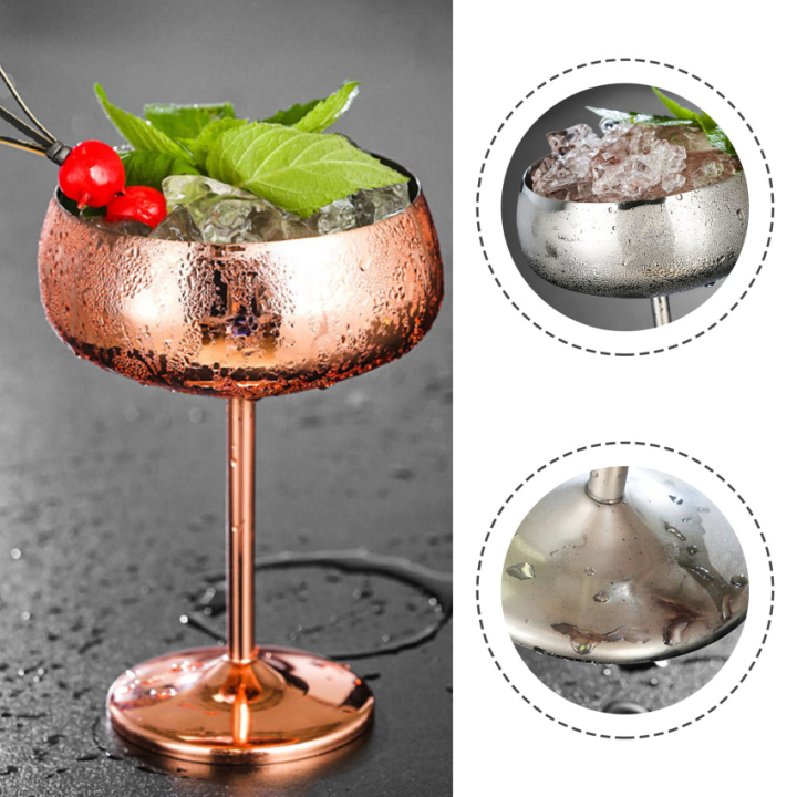 450ml Stainless Steel Wide Mouth Cocktail Glass Metal Cocktail Glass ...