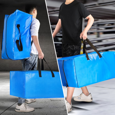 กระเป๋าเก็บของเคลื่อนที่ขนาดใหญ่พิเศษ,สำหรับเสื้อผ้าปี80LBS กระเป๋าเคลื่อนที่สำหรับงานหนักกระเป๋าใส่ของในห้องนักศึกษาพร้อมกระเป๋าเป้สะพายหลังประหยัดพื้นที่กระเป๋าโท้ทย้ายได้พร้อมแพ็ก Handle1