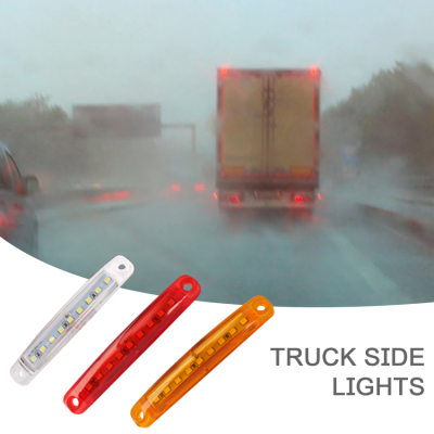 ไฟเตือนด้านข้างรถบรรทุก12-24V,หลอดไฟมาร์กเกอร์สัญญาณสำหรับรถยนต์กันน้ำ9 LED