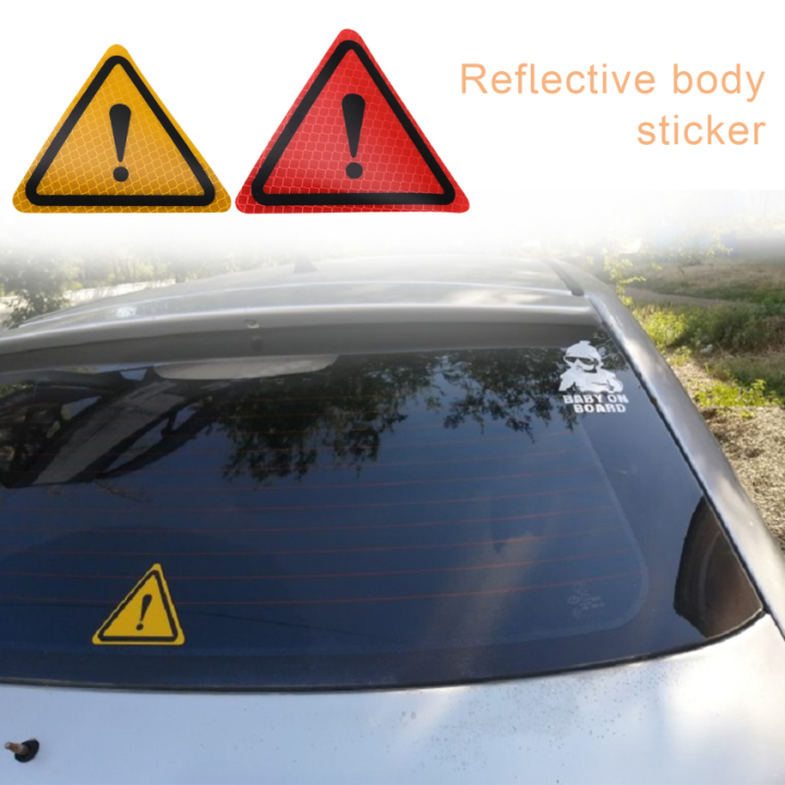 ป้ายเตือนสะท้อนแสงสำหรับรถยนต์-สติกเกอร์สะท้อนแสงเพื่อความปลอดภัยในการขับขี่กลางคืนป้องกันการชน
