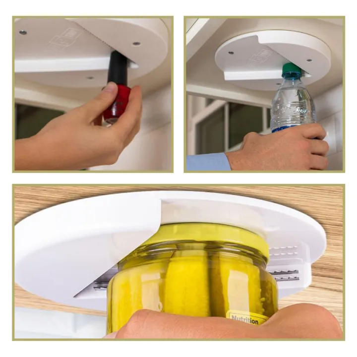 Round Jar Opener Multifunctional Under Counter Bottle Opener