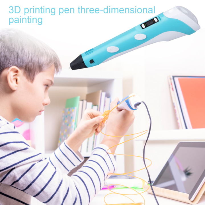 3d Printing Pen With Lcd Screen, 3d Drawing Pen With 1.75mm Pla Filament 3  Colors, Compatible With Pla/abs Filament, Creative Gift For Graffiti Lovers