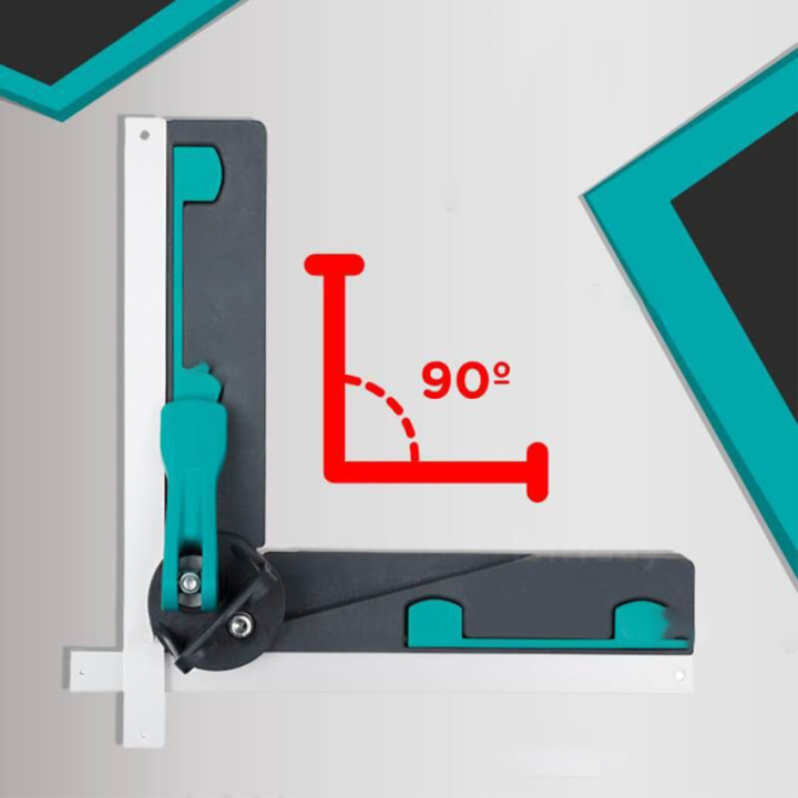 เครื่องมือวัดองศาที่แม่นยำ-เลื่อยปรับมุมได้พร้อมมาตรวัดการเอียงด้วยดินสอ