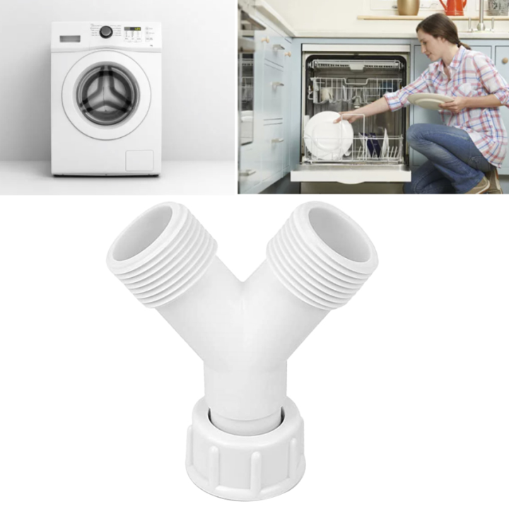 Washing Machine Y Type, Plastic 3/4 Hose Connector, Electrical Inlet