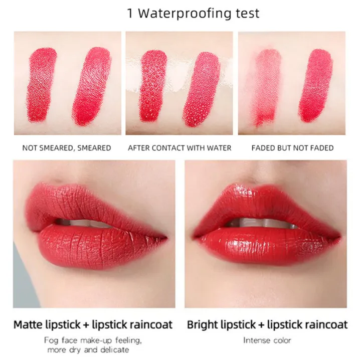 Lipstick Fixed Color Lip Glaze Raincoat Translucent Lipstick Fixative Gel Lips Color Fixing