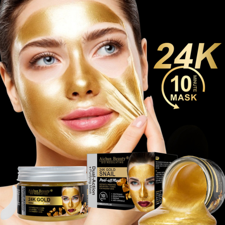 24k Gold Collagen Face M A S K Anti Aging Remove Acne Whitening Lifting Smooth Tear Peel Off M A 3808