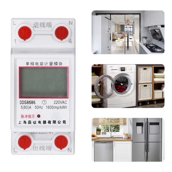Single Phase Digital Reset Zero Energy Meter KWh Voltage Current Power