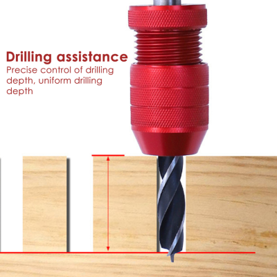 【คุณภาพสูง】สว่านปรับได้หยุดเจาะหยุดปลอกคอหยุดแหวนระบุตำแหน่งจุกลึกสำหรับเจาะ8-12.7มม. ดอกสว่าน