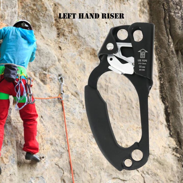 ซ้ายมืออุปกรณ์ปีนเขากลางแจ้งปีนเขาปีนเขาถ้ำ-เชือกมือ-climber