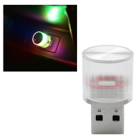 ไฟ LED ตกแต่งบรรยากาศในรถยนต์แบบ USB ขนาดเล็ก,โคมไฟตกแต่งสำหรับงานปาร์ตี้แบบสร้างแบบจำลองยานยนต์แบบพกพาใช้งานได้สะดวกไฟ Led ภายในรถยนต์