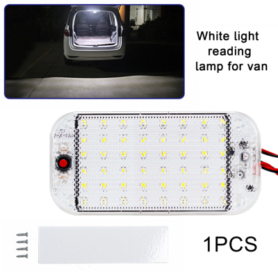 48แผงไฟ LED ภายในรถยนต์โคมไฟอ่านหนังสือความสว่างสูงไฟห้องโดยสารสำหรับรถตู้รถบรรทุก RV เรือแคมป์ไฟแถบ12โวลต์-24โวลต์