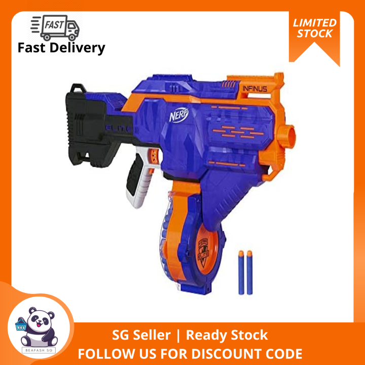 NERF Infinus N-Strike Elite Toy Motorized Blaster with Speed-Load Technology