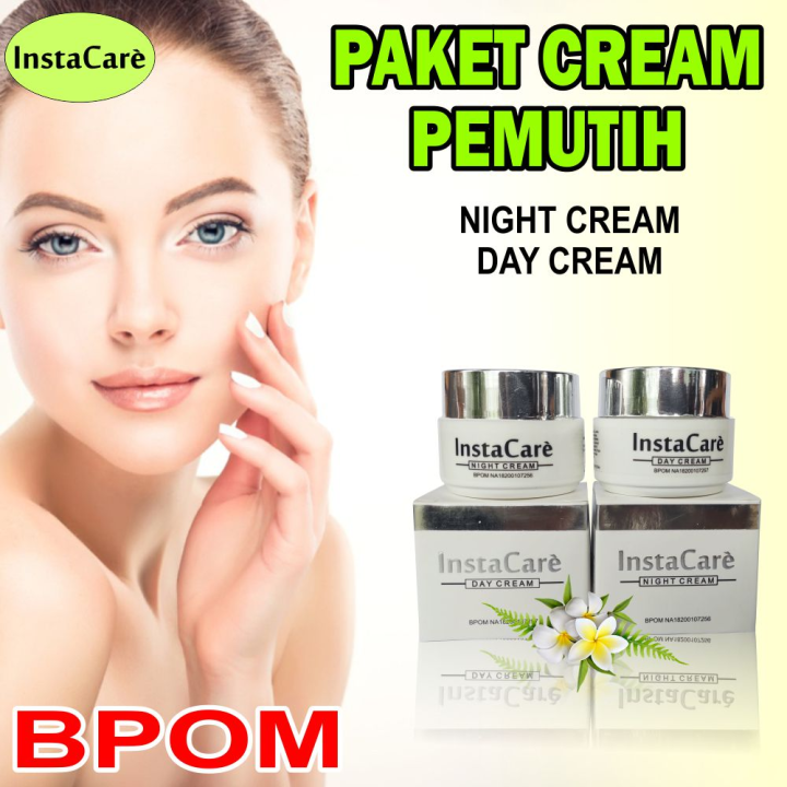 13 Skincer Wajah Glowing Satu Paket Bpom InstaCare Whitening Cream ...