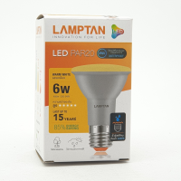 LAMPTAN หลอดพาร์ LED PAR20 6W แสงวอร์มไวท์ IP65 PAR20 สีขาว