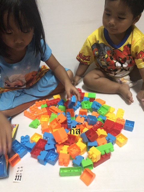 สีสันสวยงามสดใส-ของเล่น-ถูก-บล็อกตัวต่อ-166ชิ้น-ถุงใหญ่-เสริมสร้างพัฒนาการสมอง-เกมครอบครัว