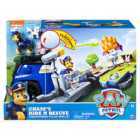 สินค้าขายดี!!! ของเล่น รถตำรวจ แปลงร่าง ตุ๊กตา เชส พาว พาโทรล Paw Patrol Chases Ride N Rescue ของแท้ ของเล่น โมเดล โมเดลรถ ของเล่น ของขวัญ ของสะสม รถ หุ่นยนต์ ตุ๊กตา โมเดลนักฟุตบอล ฟิกเกอร์ Model