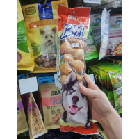 KIK ขนมสุนัข Pet8   กระดูกผูกเคลือบไก่ 2.5" Mega Bone มี 2 รสชาต (10ชิ้น) JJM03 ขนมหมา  สำหรับสุนัข