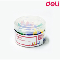 Deli หมุดปักกระดาษ Push Pins (80 ตัว/กล่อง) No.0042