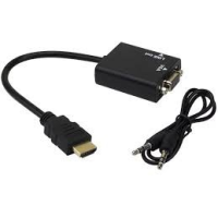 HOT!!ลดราคา HDMI TO VGA Cable + Audio ##ที่ชาร์จ แท็บเล็ต ไร้สาย เสียง หูฟัง เคส Airpodss ลำโพง Wireless Bluetooth โทรศัพท์ USB ปลั๊ก เมาท์ HDMI สายคอมพิวเตอร์