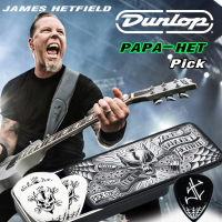 CC ..ราคาถูกที่สุด ลดราคา30%.. James HETFIELDS รุ่น Papa - Het ปิ๊ค6 พร้อมตลับเก็บปิ๊ค ของแท้ 100% DUNLOP guitar pick ..ด่วน ไม่ลองถือว่าพลาดมาก!!..